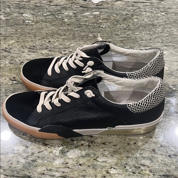 Dolce Vita Zina Sneakers Onyx Embossed Leather - Picture 7 of 11